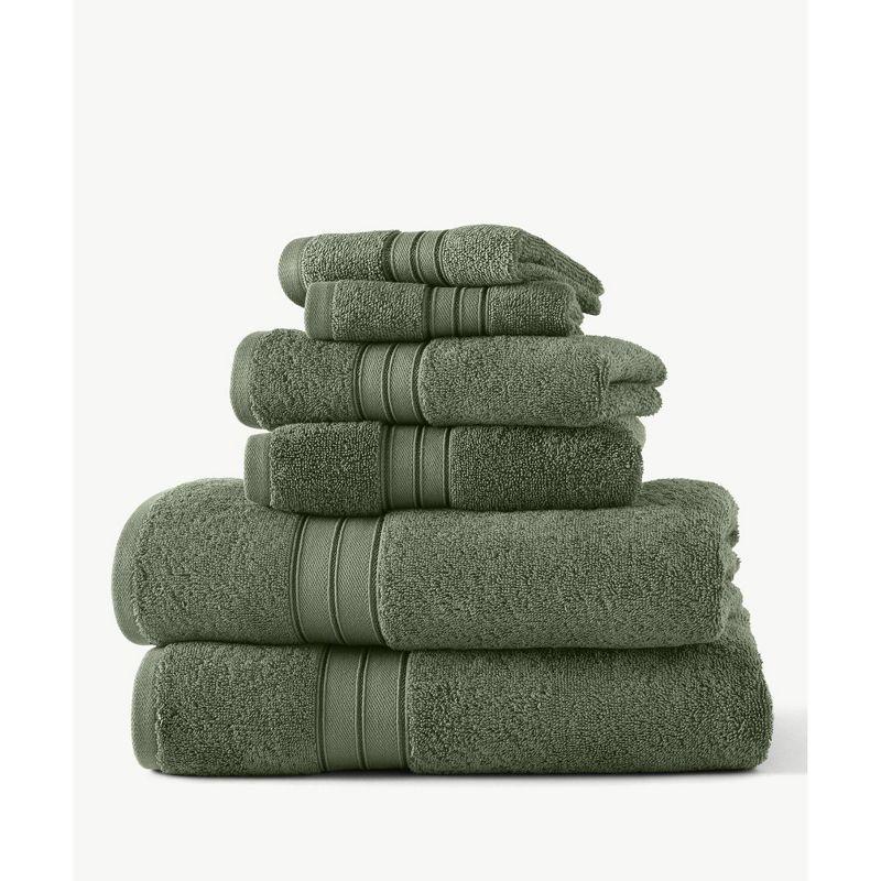 Blue Loom Blue Loom Liam 550 GSM Bleach Friendly 6 Piece Towel Set (Multipack)