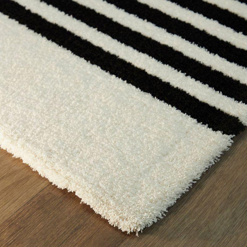 Anscombe Contemporary Stripe Rug White - Balta Rugs