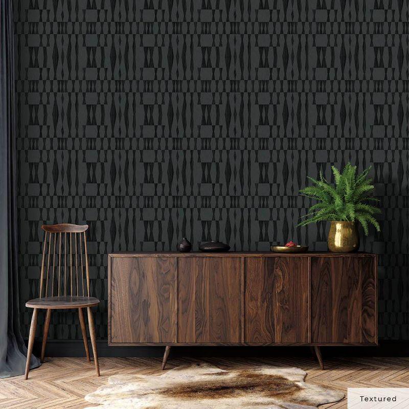 Mirin Peel + Stick Wallpaper - Textured Carbon