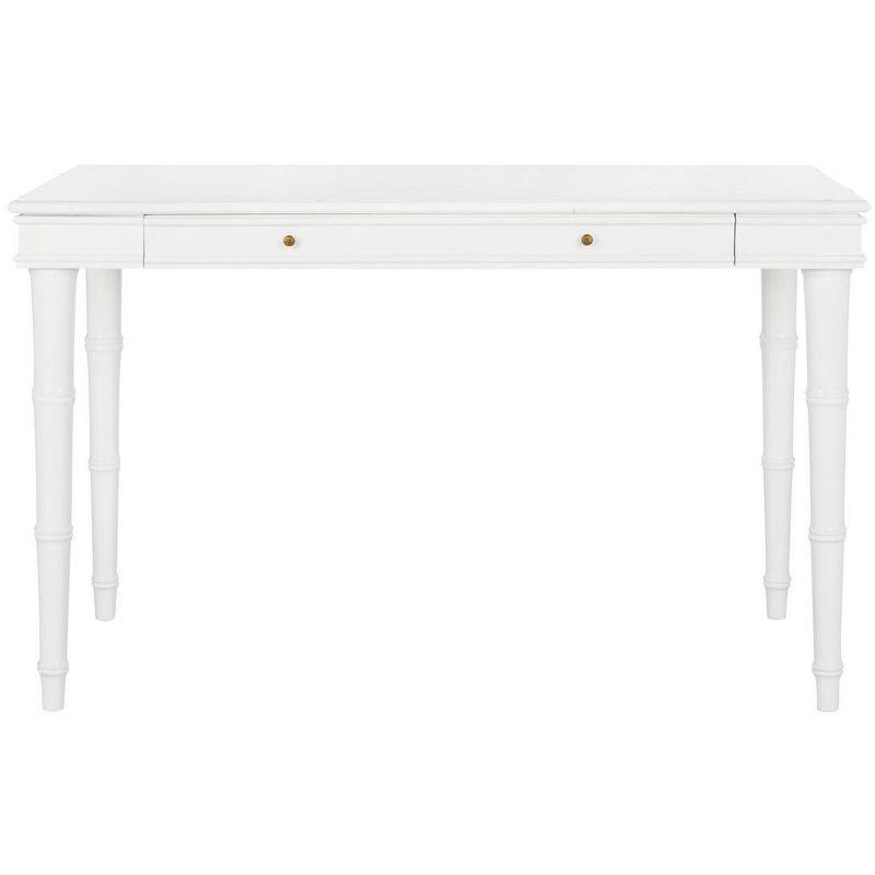 Noely Writing Desk - White/Gold Handle - Safavieh