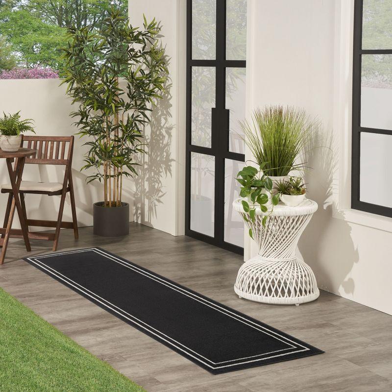 Nourison Essentials Bordered Indoor Outdoor Area Rug