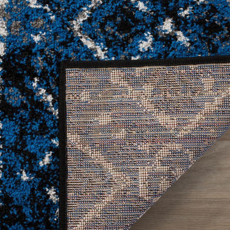 Adirondack ADR111 Machine Made Indoor Area Rug - Blue/Black - 4'x4' - Safavieh