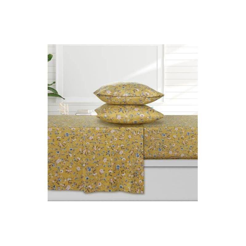 Azores Home Sateen Floral Sheet Set