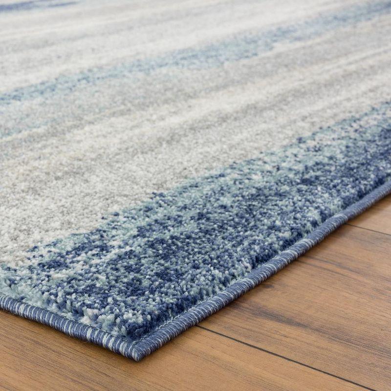 Luxe Weavers Abstract Stripe Blue 9x12 Indoor Area Rug