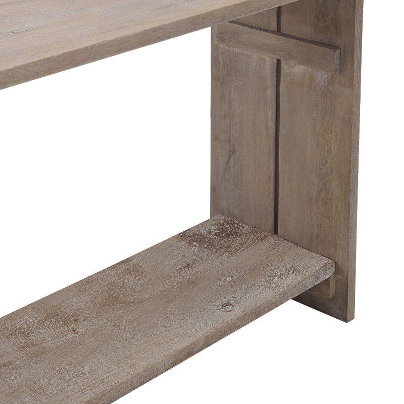 Alaterre Furniture 52" Castleton Mango Wood Console Driftwood: Rectangular Entryway Table with Storage, Stained Finish