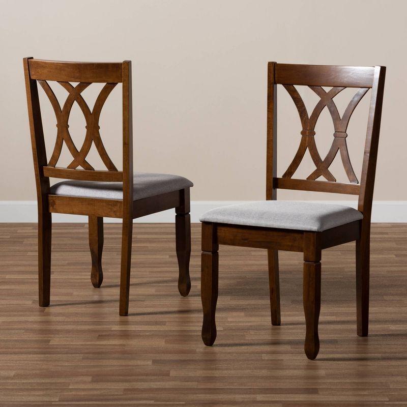 2pc Augustine Dining Chair Set: Padded, Kitchen Seating - Baxton Studio