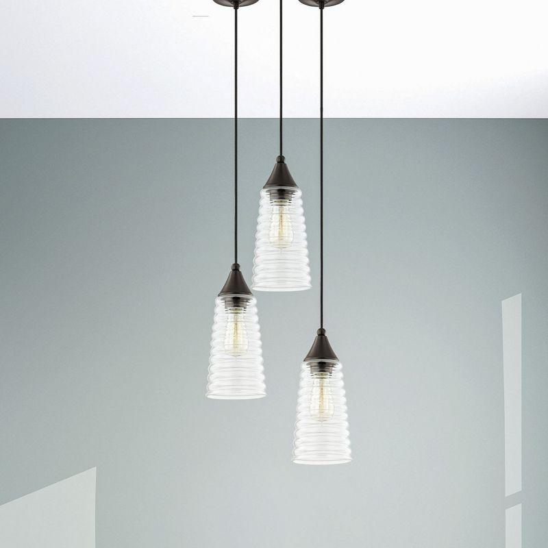 Livex Lighting Art Glass 1 - Light Pendant in  English Bronze