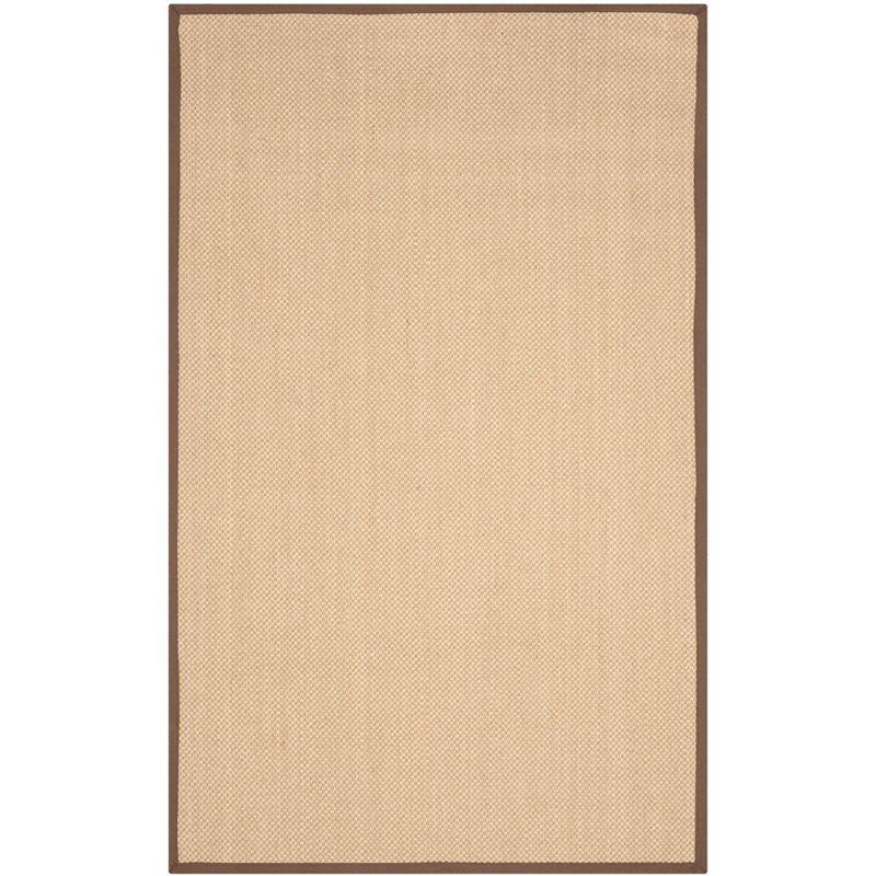 Natural Fiber NF141 Power Loomed Indoor Area Rug - Maize/Brown - 5'x8' - Safavieh