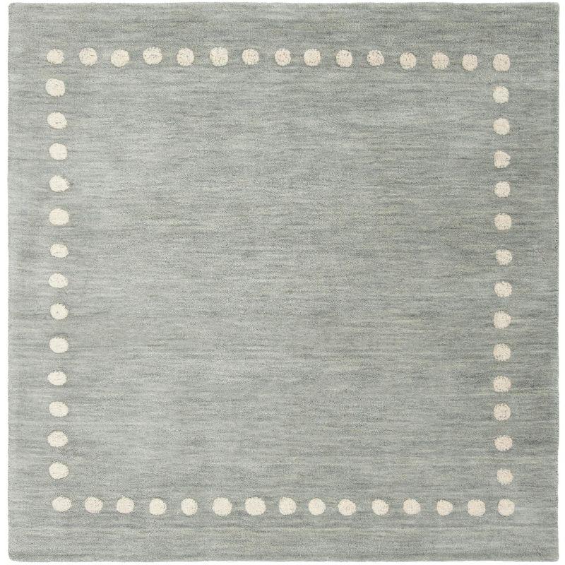 Safavieh Kids SFK802 Hand Loomed Indoor Area Rug - Grey - 5'x5' - Safavieh