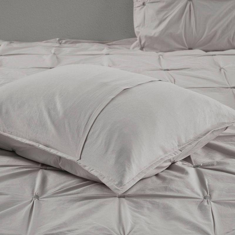 Elastic Embroidered Cotton Comforter Set