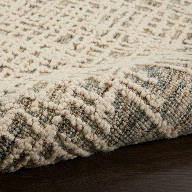 Nourison Vail Rustic Texture Indoor Area Rug Ivory/Multi 7'9" x 9'9"