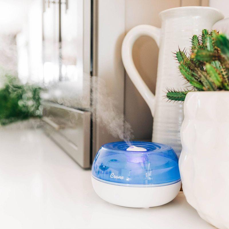 Crane USA 0.2 Gal. Personal Ultrasonic Cool Mist Humidifier for Small Rooms