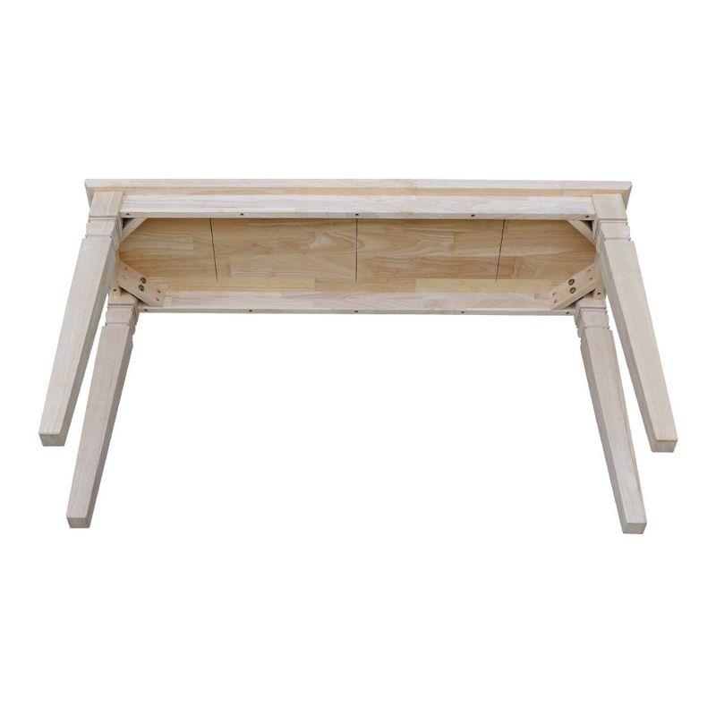 International Concepts Java Console Table : Farmhouse Style, Unfinished Hardwood, Entryway Table, Spot Clean