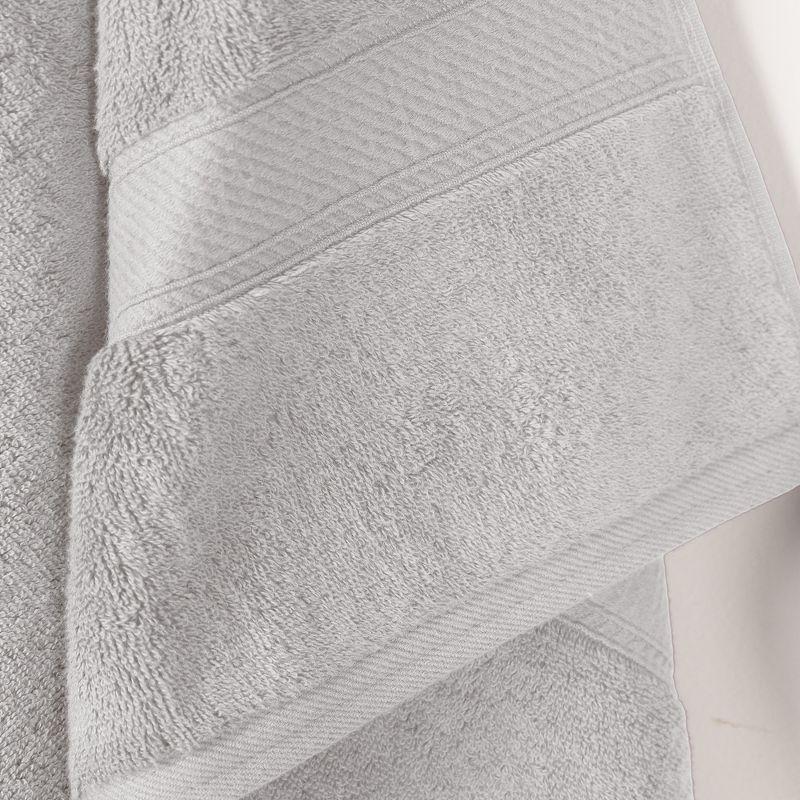 Luxury Egyptian Cotton Heavyweight Ultra-Plush Bath Towel Set of 2, Silver - Blue Nile Mills