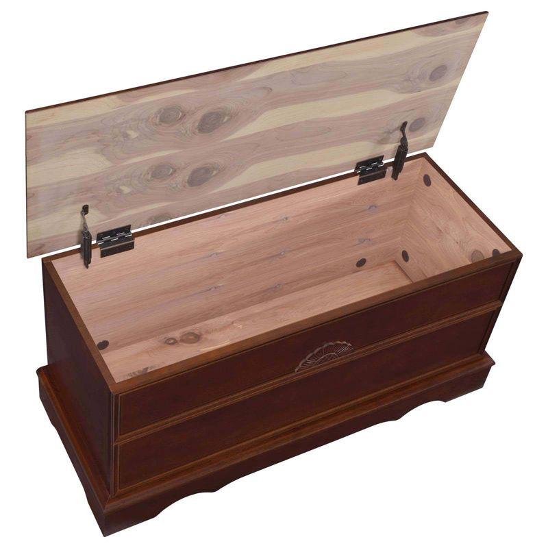 Coaster Paula Traditional Rectangular Wood Cedar Chest Warm Brown