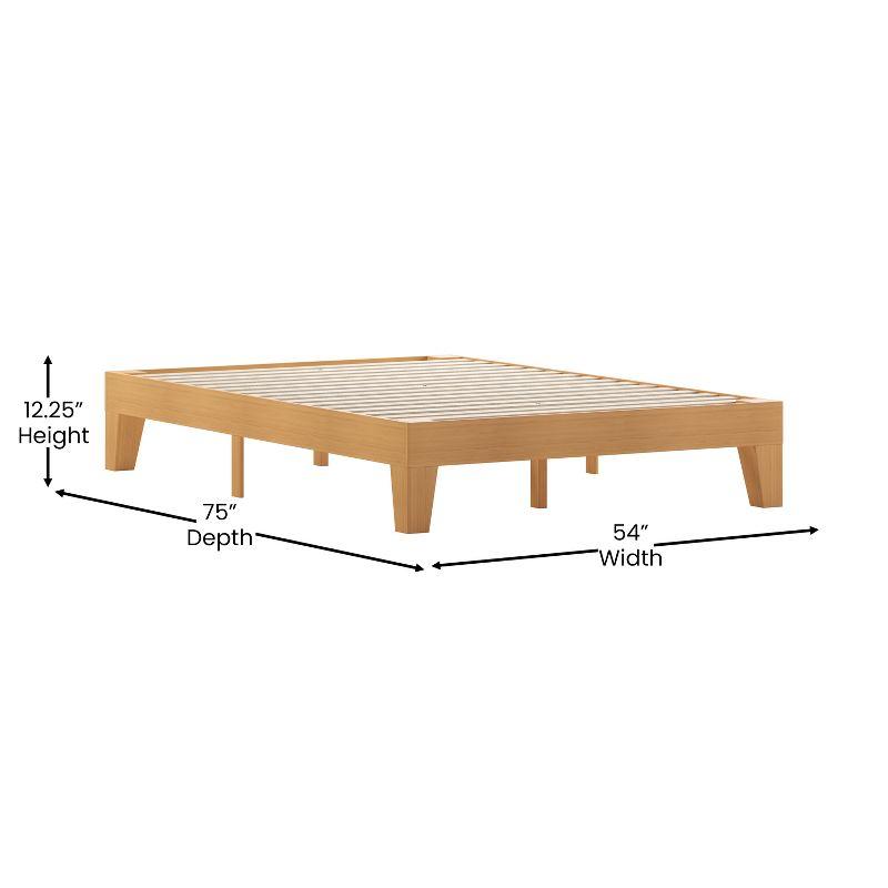 Flash Furniture Evelyn Solid Wood Platform Bed with Wooden Support Slats, No Box Spring Required