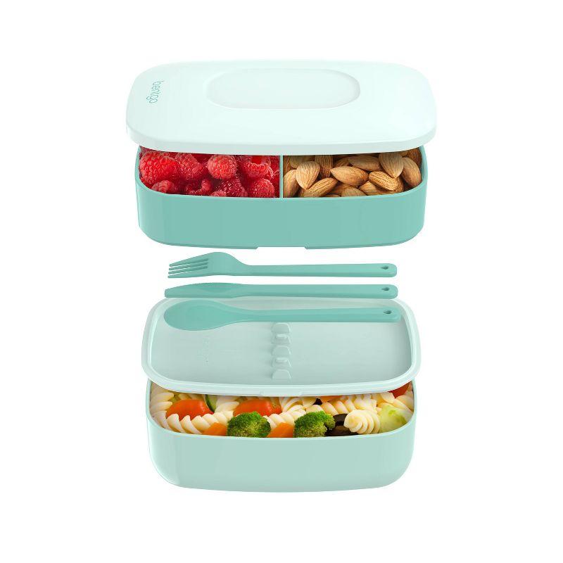 Bentgo Classic All-in-One Stackable Lunch Box Container with Built in Flatware