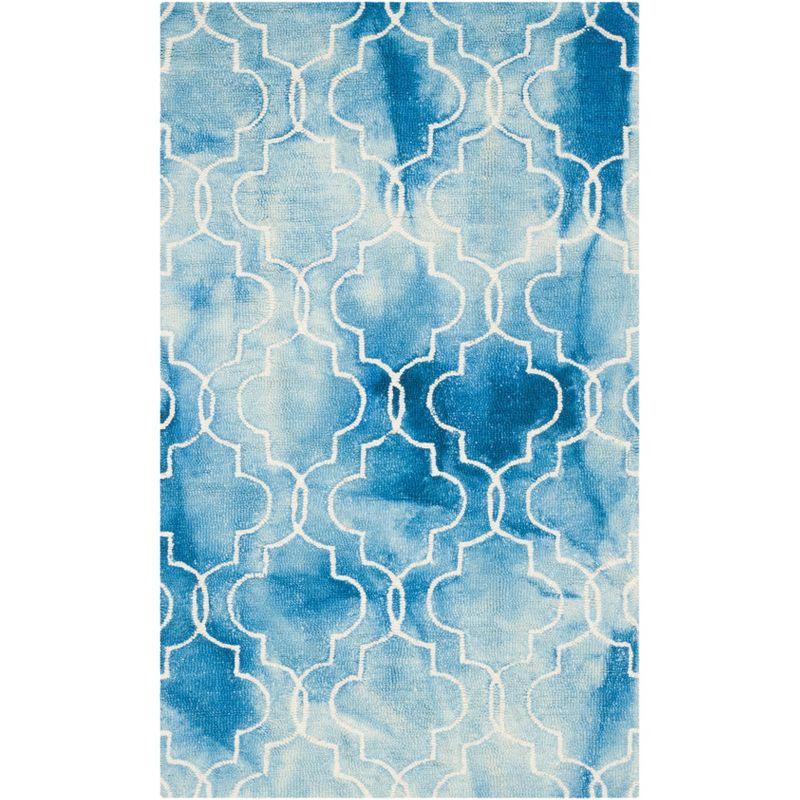 Dip Dye DDY676 Hand Tufted Indoor Accent Rug - Blue/Ivory - 3'x5' - Safavieh