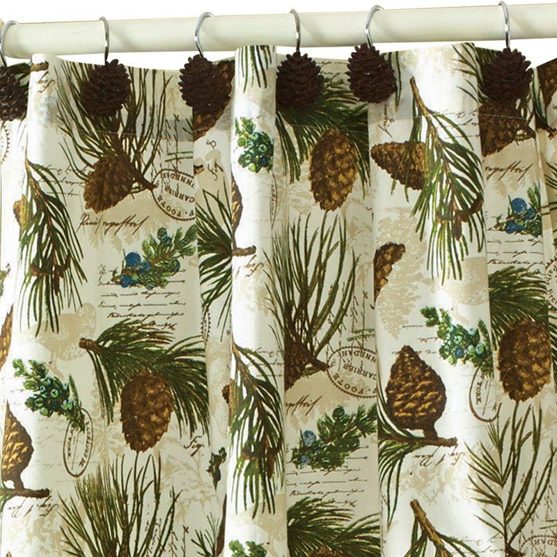 Park Designs Pinecone Shower Curtain Hook Set of 12