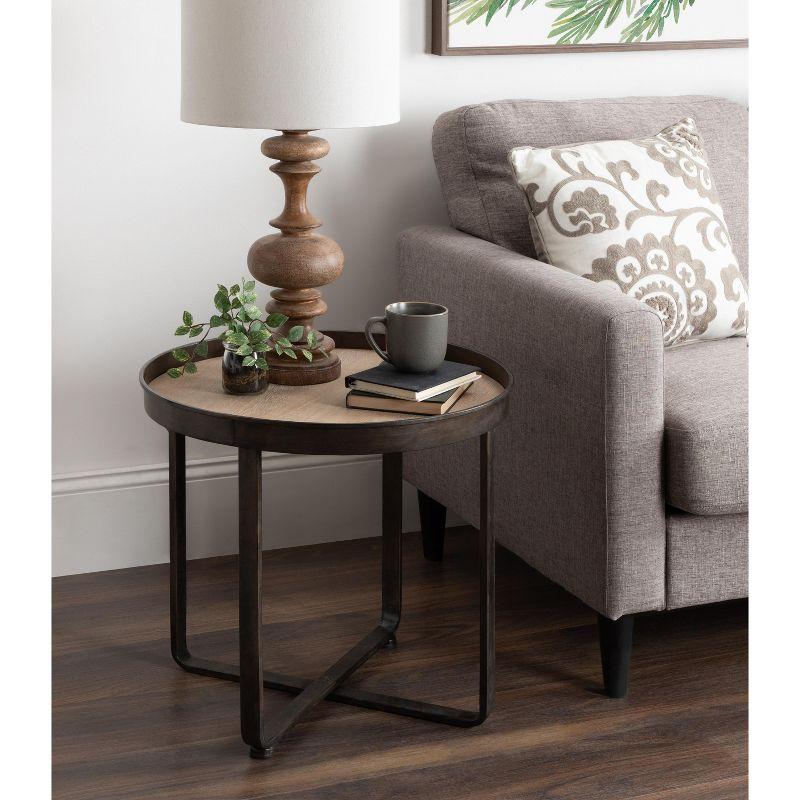 Kate and Laurel Zabel Round Metal End Table