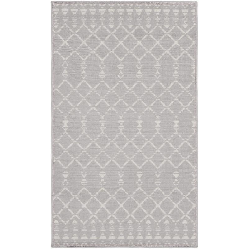 Gray Geometric Boho Chic 3' x 5' Area Rug