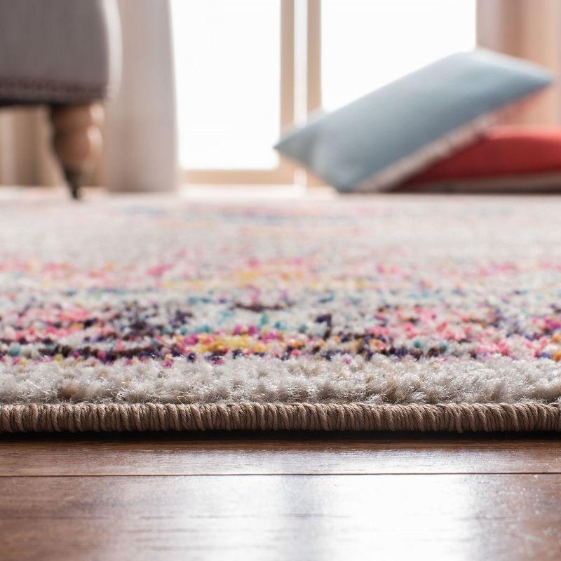 Madison 200 MAD252 Power Loomed Indoor Area Rug - Grey/Fuchsia - 4'x6' - Safavieh