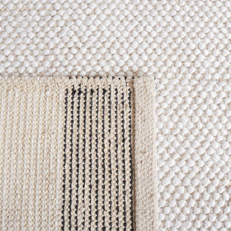 Natura NAT324 Flat Weave Indoor Accent Rug - Ivory/Black - 3'x5' - Safavieh