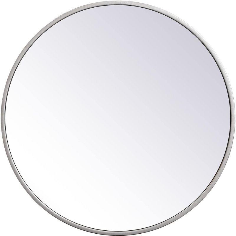 Elegant Lighting Metal frame round mirror 18 inch in Silver