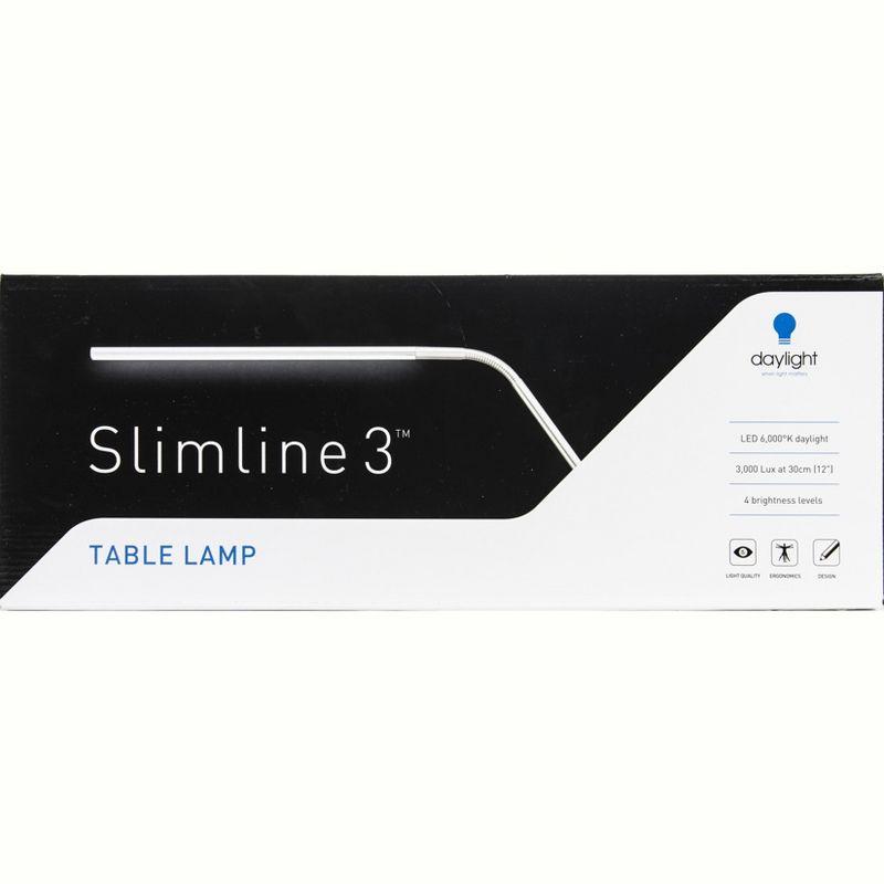 Slimline 3 Brushed Steel Adjustable LED Table Lamp