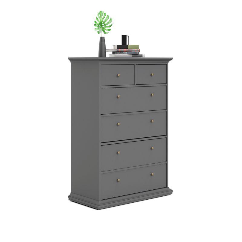 Sonoma 6 Drawer Chest in Black Lead - Tvilum
