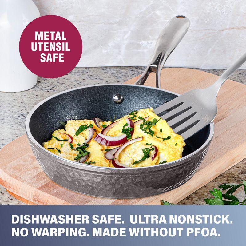 Granitestone Granitestone Hammered 10 Piece Aluminum Nonstick Cookware Set with Stay Cool Handles, Oven & Dishwasher Safe