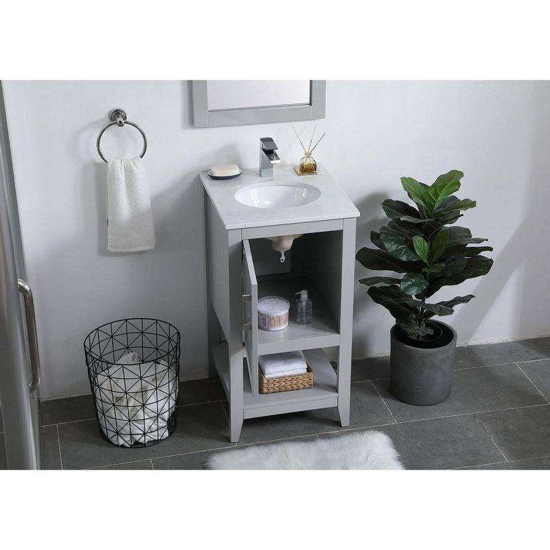 Elegant Lighting 18 inch Single Bathroom Vanity in Grey