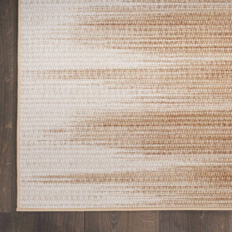 Brown and Beige Abstract Flatweave 5' x 7' Area Rug