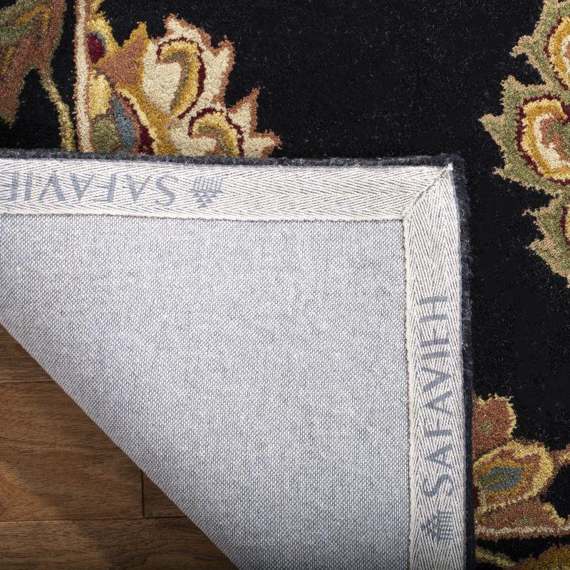 Heritage HG314 Handmade Area Rug - 8'x8' - Black - Safavieh