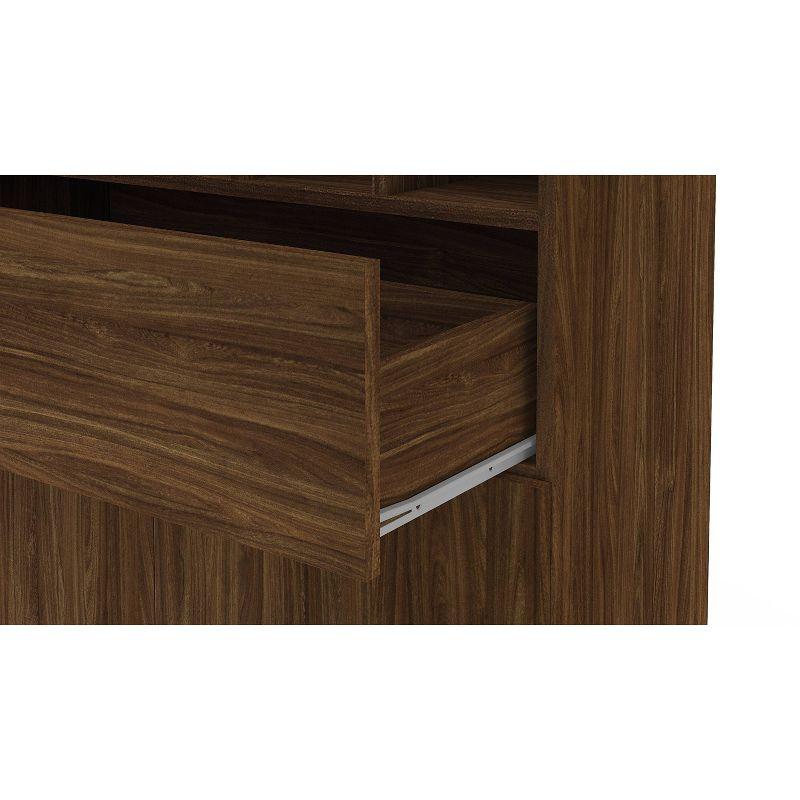 Salamanca Bar Cabinet Dark Brown - Polifurniture: Mid-Century Buffet, Stemware Racks, Wood Legs