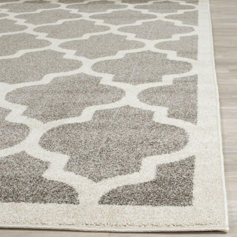 Amherst AMT420 Power Loomed Indoor Area Rug - Dark Grey/Beige - 7'x7' - Safavieh