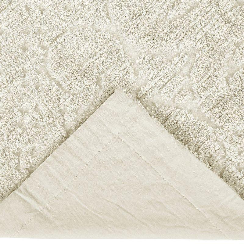 Better Trends Ashton – Luxurious 100% Cotton Tufted Euro Sham in Medallion Design, Super Soft & Lightweight, 26” x 26”, Ivory