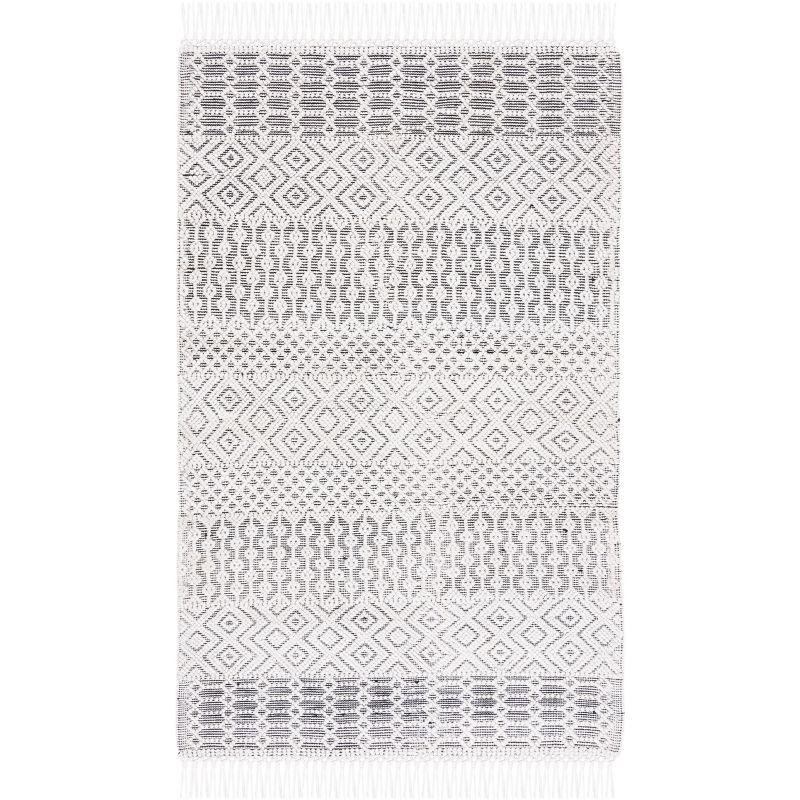 Casablanca CSB276 Hand Woven Indoor Area Rug - Black/Ivory - 5'x8' - Safavieh
