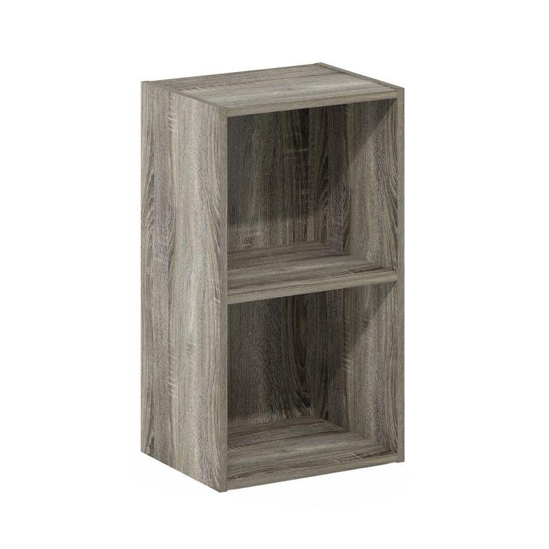 Furinno 2 Cube Storage Bookcase Multi-functional Dispaly Bookshelf Cabinet Furniture,French Oak