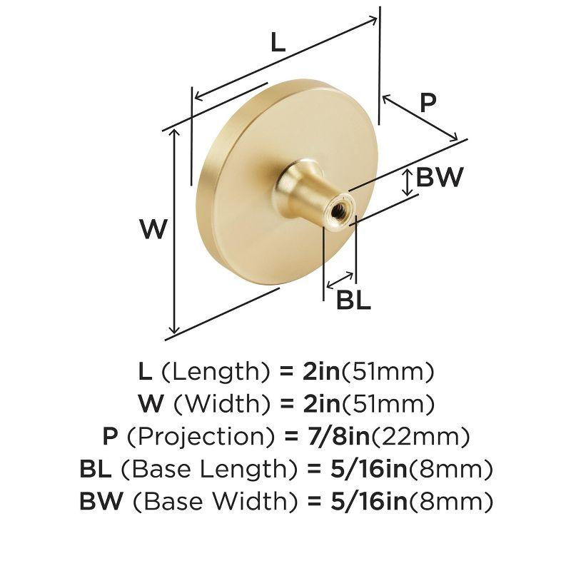 Oversized Accents 2" Diameter Circle Knob Multipack