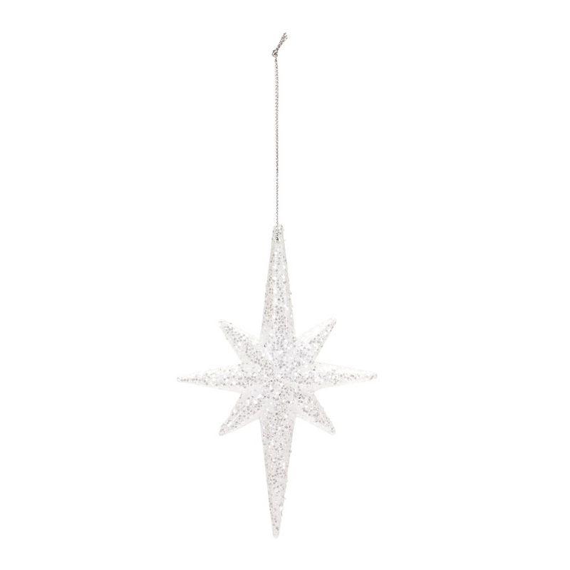 Melrose Clear Acrylic Star Drop Ornament (Set of 24)