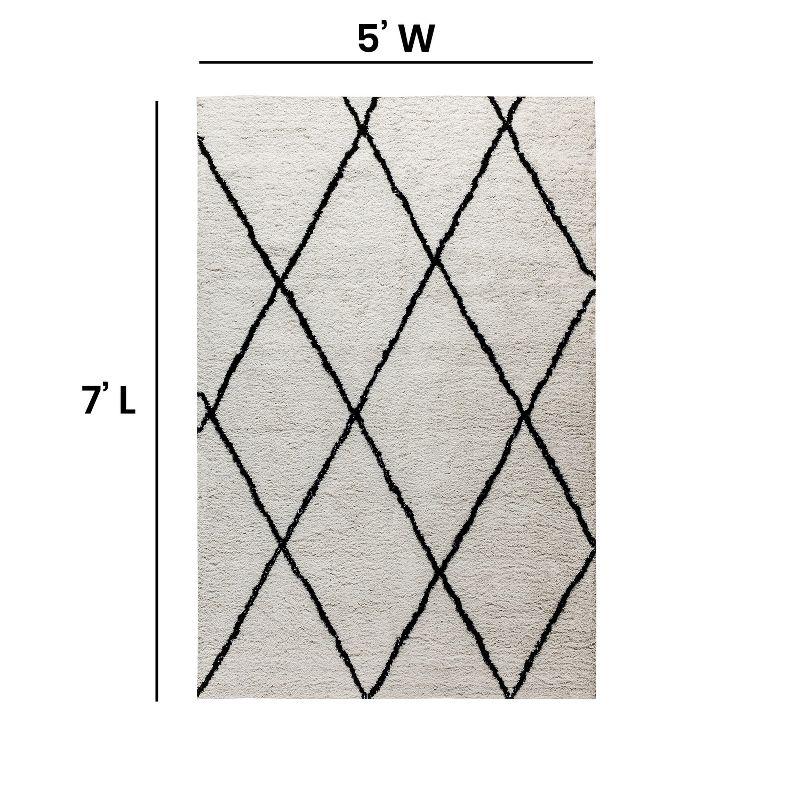 Flash Furniture Shag Style Diamond Trellis Area Rug