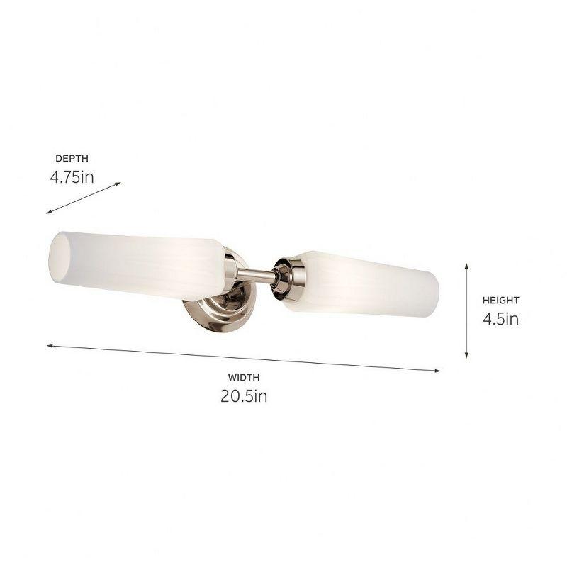 Kichler Lighting Truby 2 - Light Vanity in  Polished Nickel