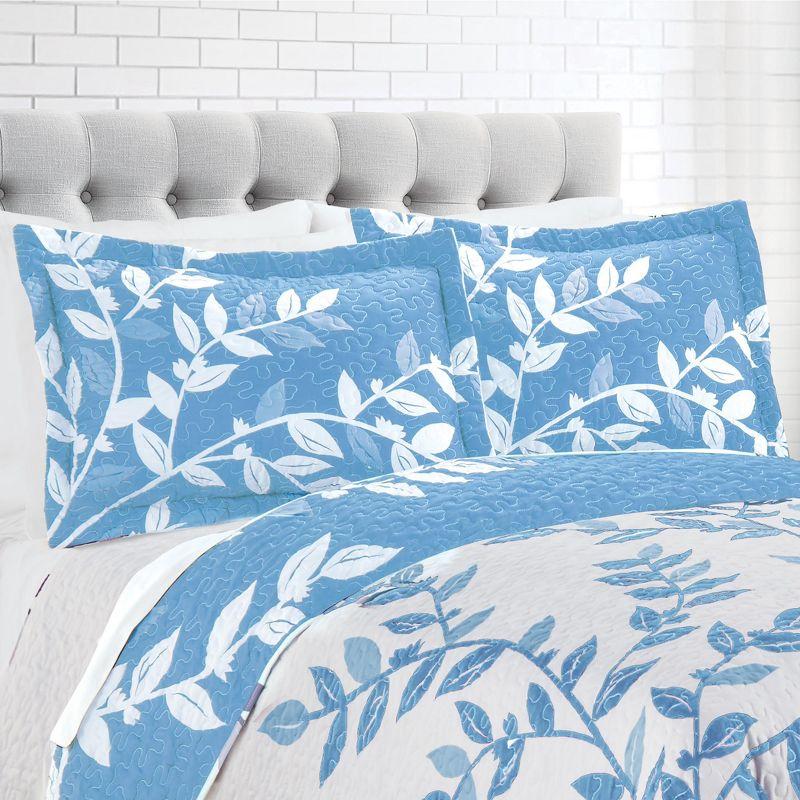 Unique Tonal Branches and Leaves Pillow Sham