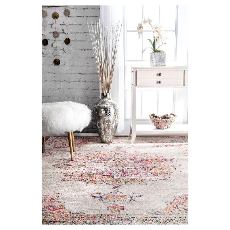 5'x7'5" Solid Loomed Area Rug Pink - nuLOOM: Traditional Indoor Low Pile, Stain-Resistant, Machine Made, Polypropylene