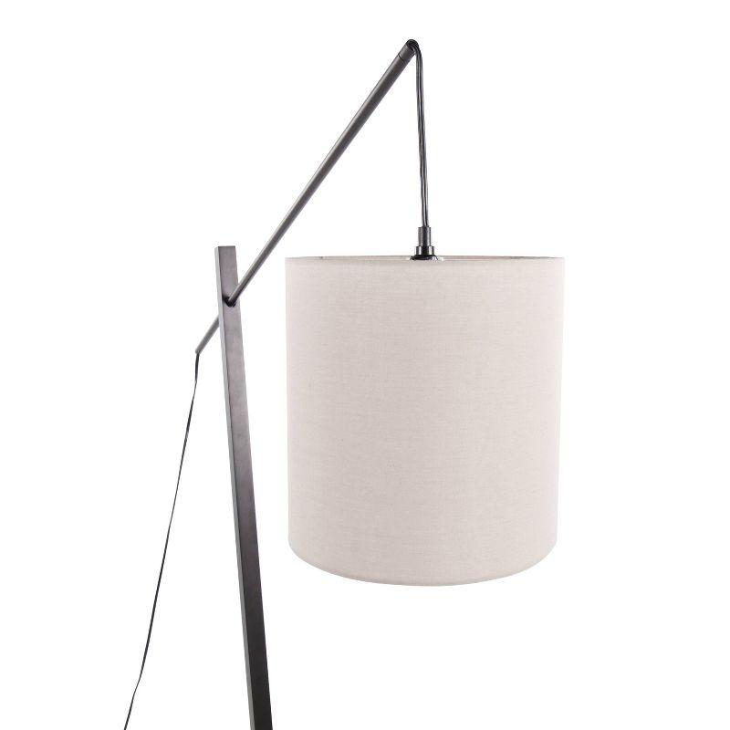 LumiSource Arturo Floor Lamp: Adjustable, UL Listed, Linen Shade, 60W, Modern Decor