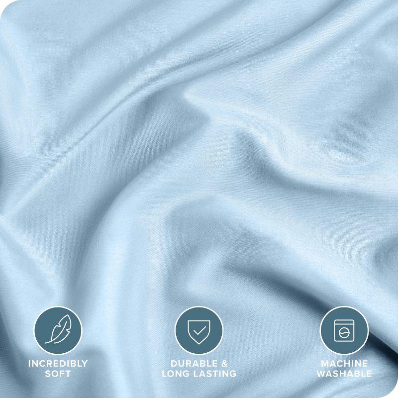 Twin/Twin XL Light Blue Double Brushed Duvet Set by Bare Home