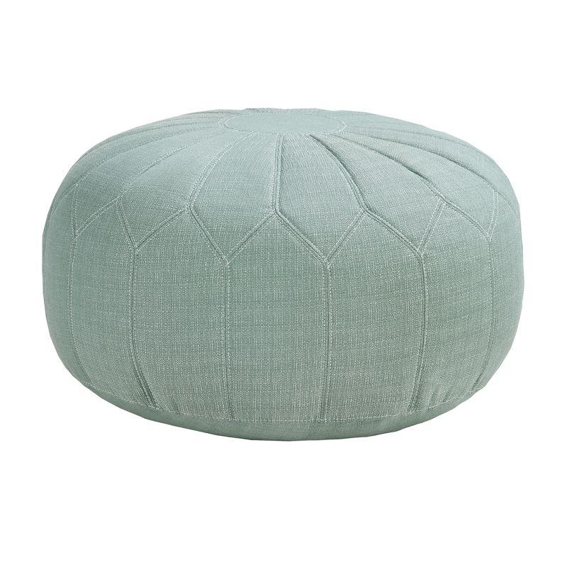 Avery Round Pouf Ottoman Seafoam