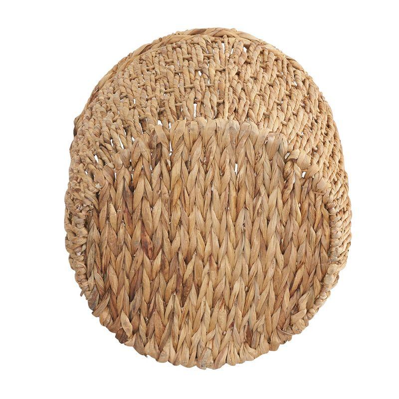 Tall Wicker Floor Basket, Woven Decorative Basket with Handles, Handmade, Great for Laundry and Storage, Natural