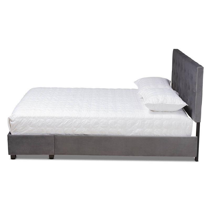 Caronia Velvet Upholstered 2 Drawer Platform Storage Bed - Baxton Studio